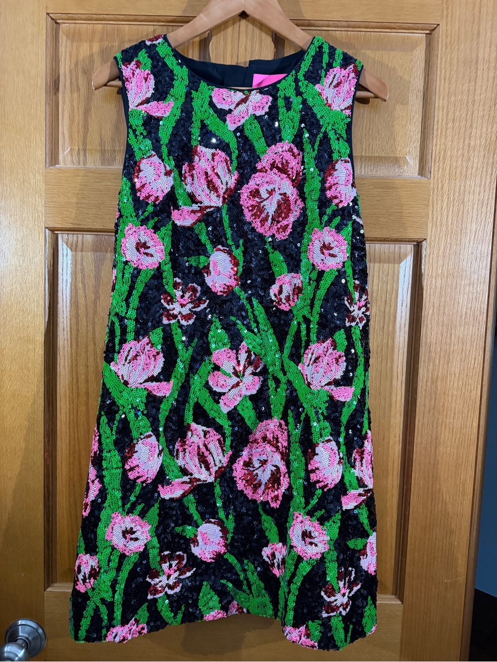 NWT Lilly Pulitzer Womens Axlee Sequin Shift Onyx Party Petals Sequin 8 - Picture 4 of 7
